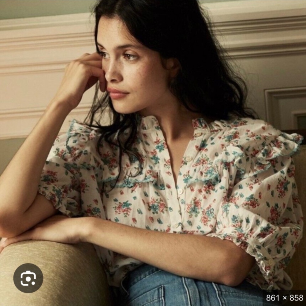 DOEN Tangelo Blouse in Fleur de Rosette